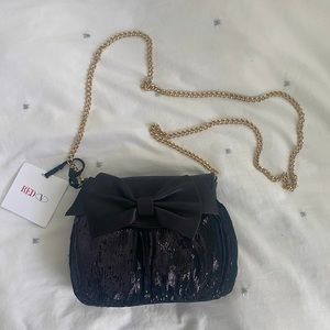 Red Valentino Sequin with Bow Chain Link Bag